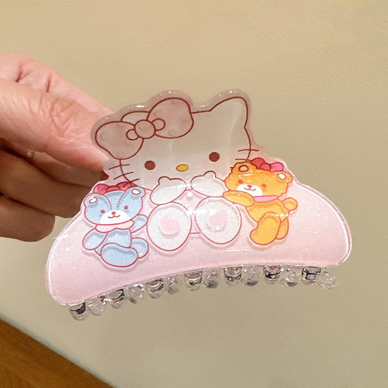Sanrio Akrylové sponky do vlasů Hello Kitty Cinnamoroll Kuromi Sponka do vlasů Žraločí sponka Doplňky do vlasů Dárky k narozeninám pro dívky
