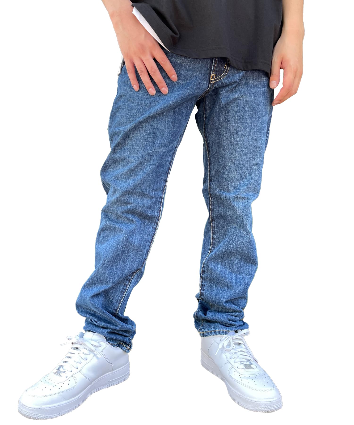 

Outdoor Products Men s Denim Jeans, Long Pants, Available in 3 Styles: Straight, Slim, and Chino Pants, Stretch, OD5705 Blue