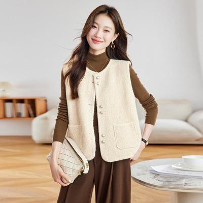 Gilet Cardigan Lavorato a Maglia da Donna alla Moda con Scollo Rotondo Autunno 2025 - Top Maglione Versatile Petite