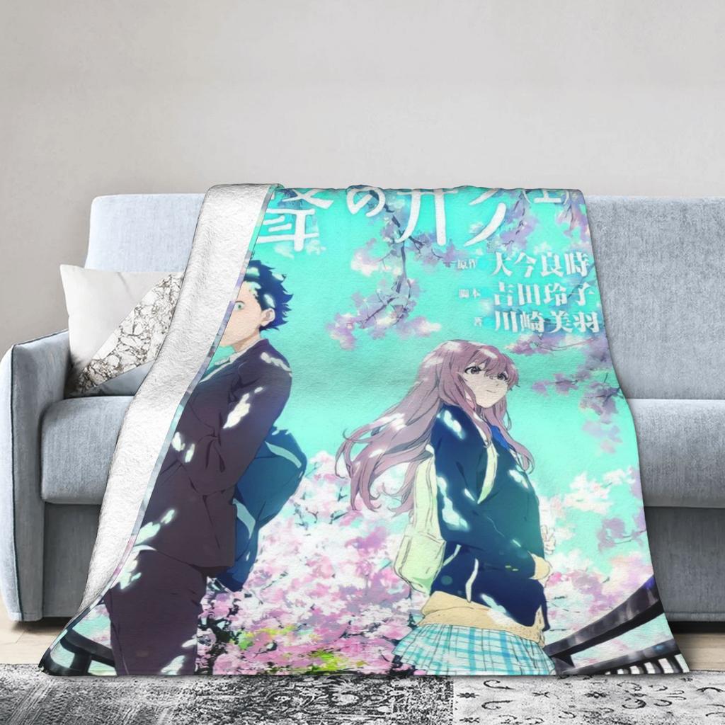 A Silent Voice Accessories Blanket Warm Cozy Fluffy  Throw Blankets for Bed 50x60 Inches Multi-size Bedspread