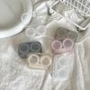 Ins Minimalist Transparent Contact Lens Box Women Travel Colored Contact Lens Case Contact Lenses Case with Tweezers