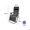 Marbueno Folding Chair Black, 90 X 108 X 66 Cm, for Outdoor
