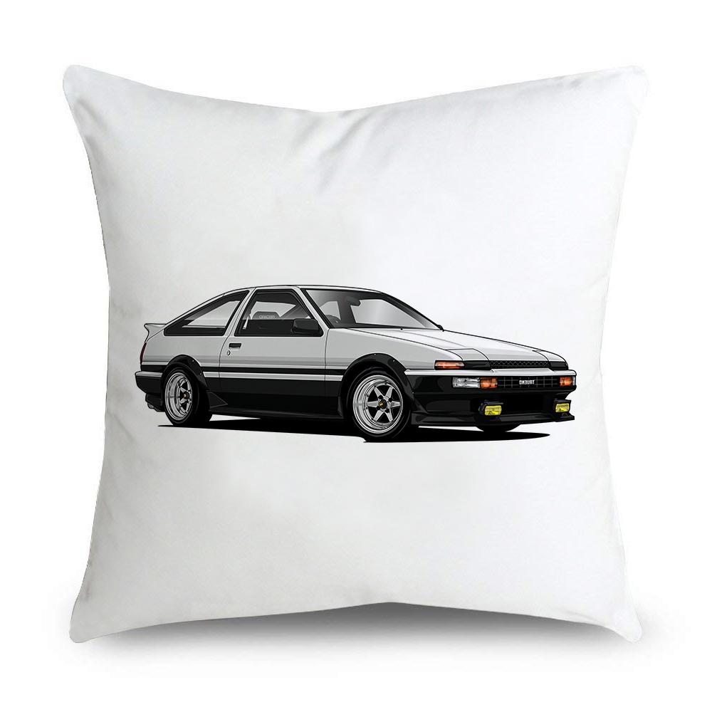 Car Pattern Printing Simple Pillowcase Classic Peach Skin Cushion Cover Pillowcase Home Sofa Car Seat Decoration Pillowcase