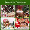 10/50 PCS Christmas Mini Glitter Ducks Colorful Tiny Small Little Resin Duck Figures with Christmas Hat for Landscape Home Decor