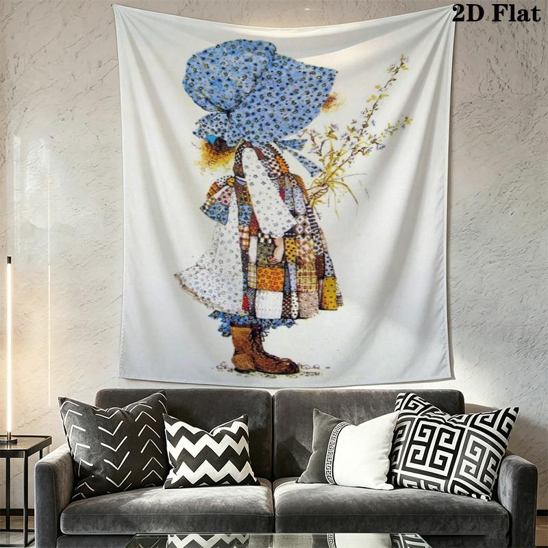 Sarah Kay Wall Tapestry Aesthetic Wall Hanging Printed Fabric Blanket Decorative Tapestries for Bedroom Living Room Home Decor