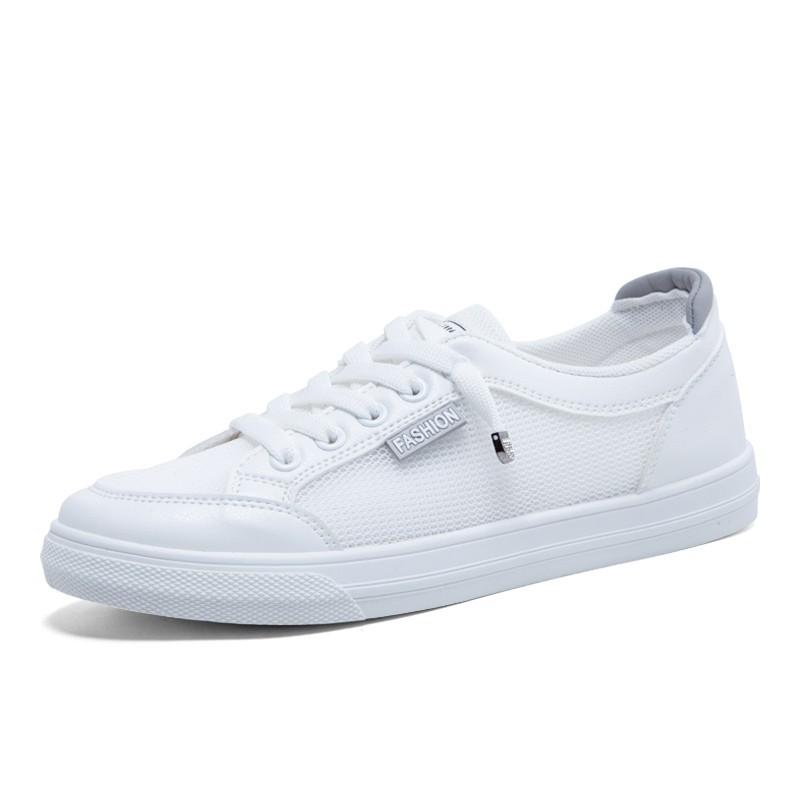 Little white shoes women's spring and summer new versatile student mesh white shoes sports and leisure board shoes flat women's shoes