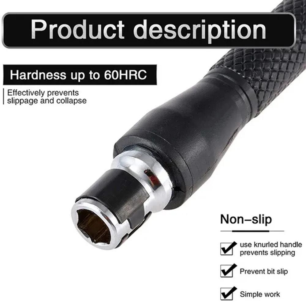 Mini Double-ended L-socket Wrench 90 Degree Double-end Handle 6.35mm Screwdriver Driver Bit Household Repair Hand Tool Set