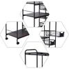 Kitchen Bakers Rack 4 Tier Utility Cart Storage Shelf Organizer Microwave Oven Stand Storage Cart Workstation Shelf