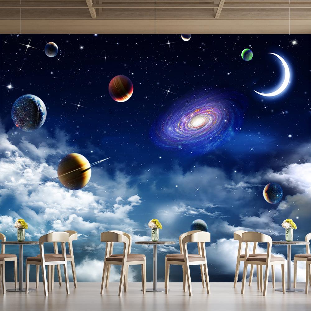 Univers Sternenhimmel Tapete Wohnzimmer Schlafzimmer TV-Hintergrund Decke Galaxie Wandbild