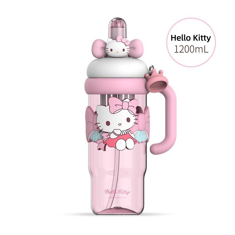 

X&W 1200ml Large Capacity Drinking Cup with Straw Tea Separator Cartoon Pattern Cup Sleeve Juice Cup Seal Leakproof Space Cup