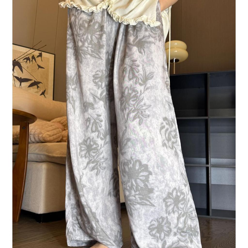 Versatile Summer Wide-Leg Cotton Silk Pants