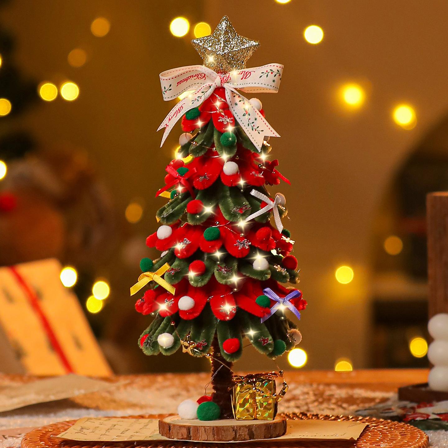 

Children S Christmas Gifts Adorable Handmade Wool Christmas Tree Mini Christmas Tree Ornament Colorful For Home Decoration вино красного