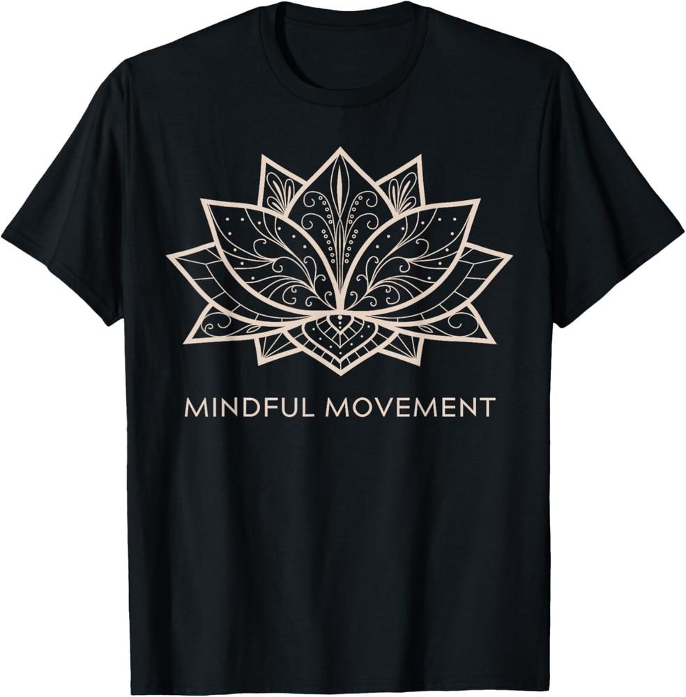 Mindfulness Saying Minimal Yoga Tee Mindful Movement T-Shirt Unisex T-Shirt S