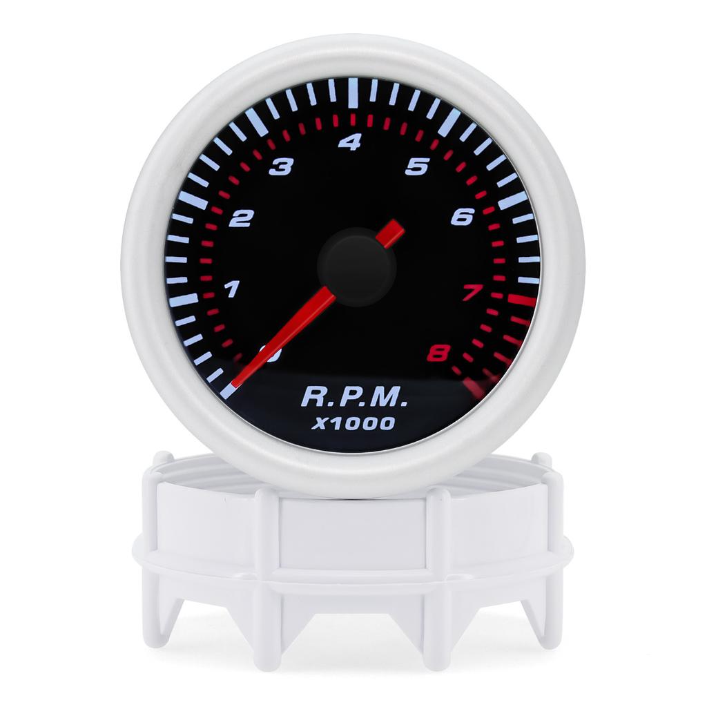 New 52mm Smoke Len Pointer Boost Gauge -1~0~2 BAR Turbo Boost Meter White LED Oil Pressure Tachometer Universal For 12V Auto Car