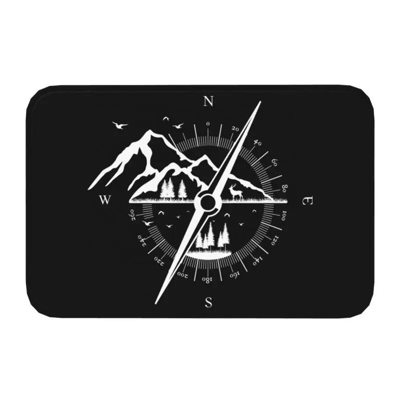 Custom Vintage Nautical Compass Doormat Non-Slip Entrance Kitchen Bath Mats Captain Anchor Boat Living Room Rug Carpet Footpad