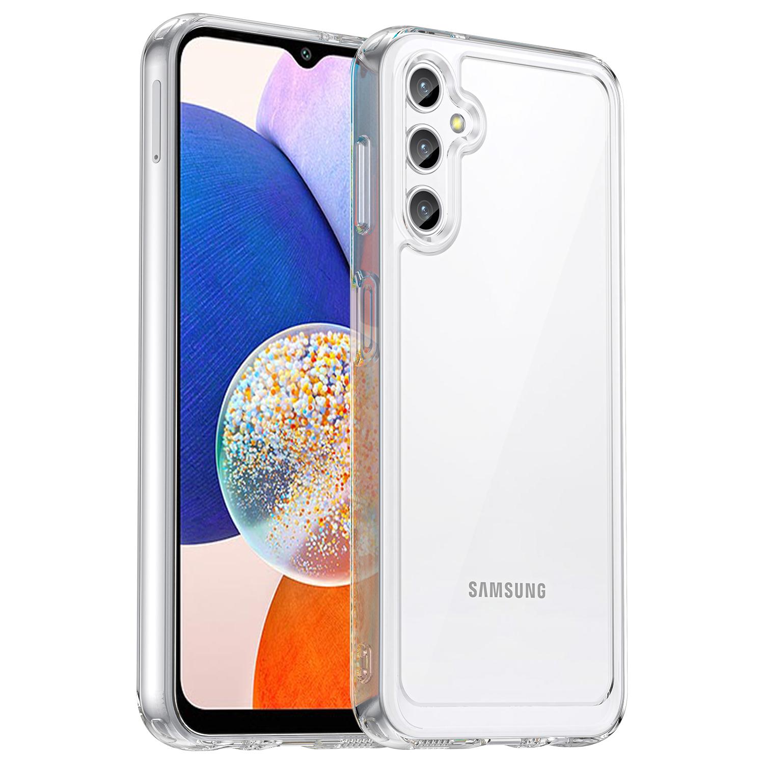 

Для чехла для телефона Samsung Galaxy A14 5G/4G, Защитный чехол из ТПУ-бампера, устойчивого к царапинам + акриловой задней крышки Transparent