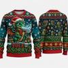 Goaty And Bright Christmas  Unisex Sweatshirt Funny Goat 3D Printed Crewneck Long Sleeve Unisex Ugly Xmas Sweater Holiday Party Pullover