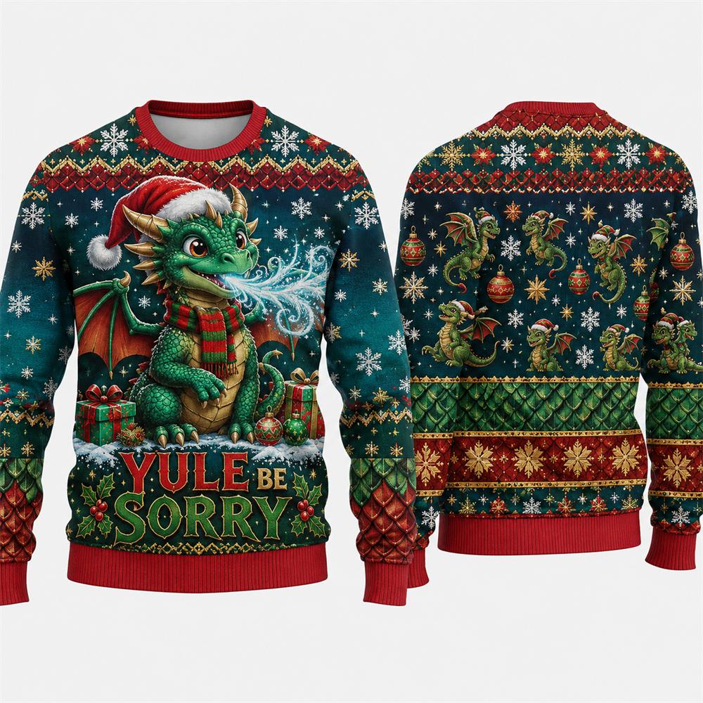 Goaty And Bright Christmas Unisex Sweatshirt Funny Goat 3D Printed Crewneck Long Sleeve Unisex Ugly Xmas Sweater Holiday Party Pullover