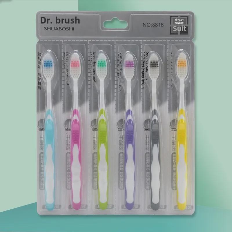 Doctor Brush Family Pack: Soft-Bristled Toothbrushes in Various Colors