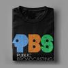 Novelty Vintage 70s 80s Protect P.B.S Logo T-Shirts Men Crew Neck 100% Cotton T Shirts Save PBS Short Sleeve Tee Classic Clothes