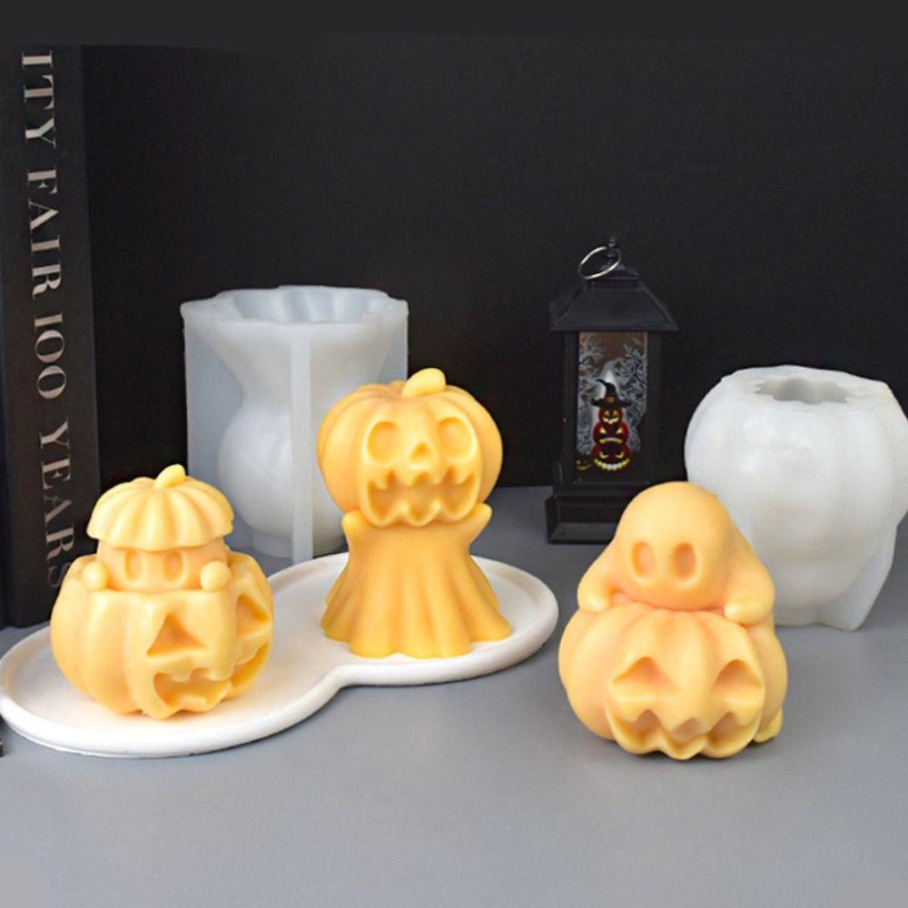 Halloween Ghost Pumpkin Mold 3D Soap Mould Epoxy Resin Candle Mold  Home Decor