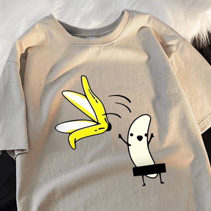 2026 New Summer Unisexs Tshirt  100 Cotton Instantprint Banana Pattern Loosefit Versatile Casual And Comfortable