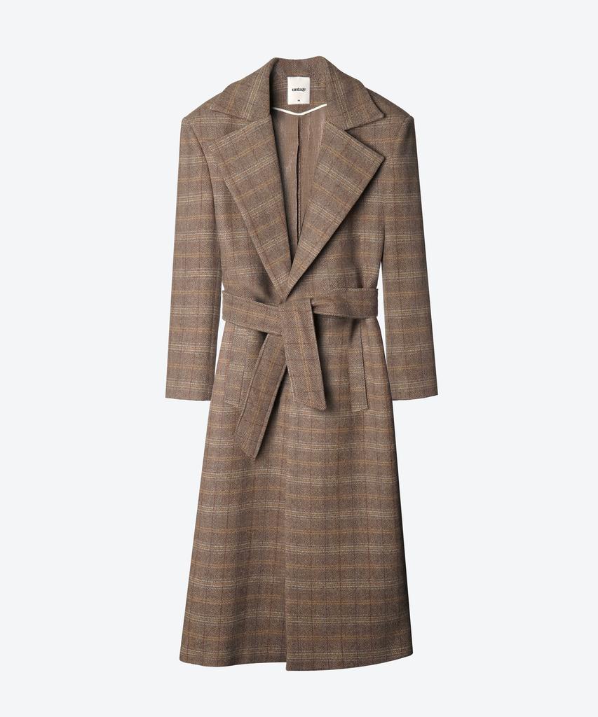 Untage Wool Prince Of Wales Coat (Unisex)_Uth-Fc17