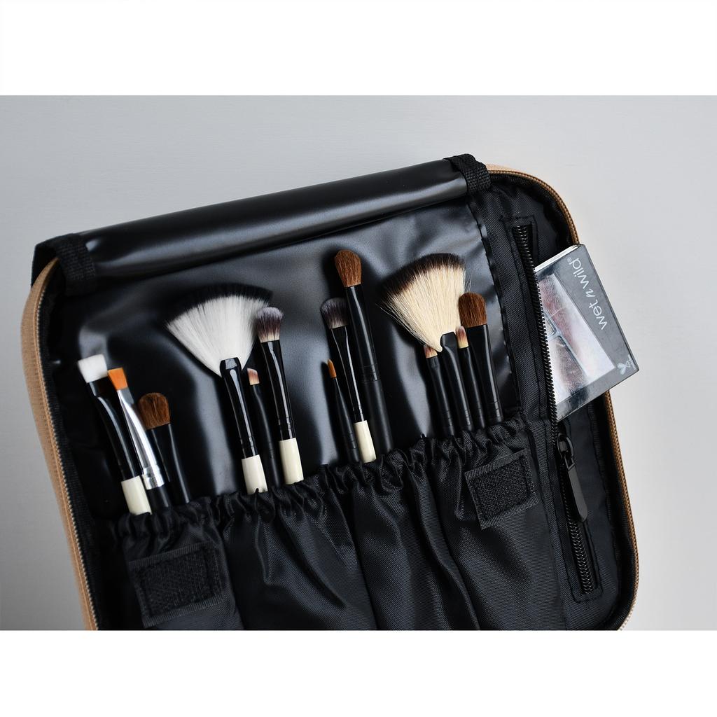 Nová zlatá taška na make-up z PU kůže pro ženy Velkokapacitní cestovní kosmetické pouzdro s přihrádkami