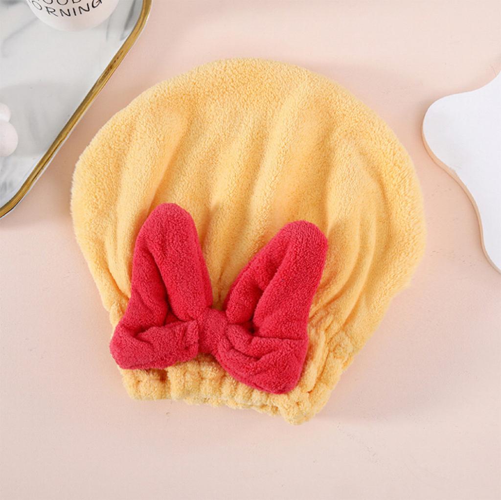 Coral Fleece Hair Drying Cap For Women, Thickened, Super Absorbent, And Quick-drying Bath Cap.