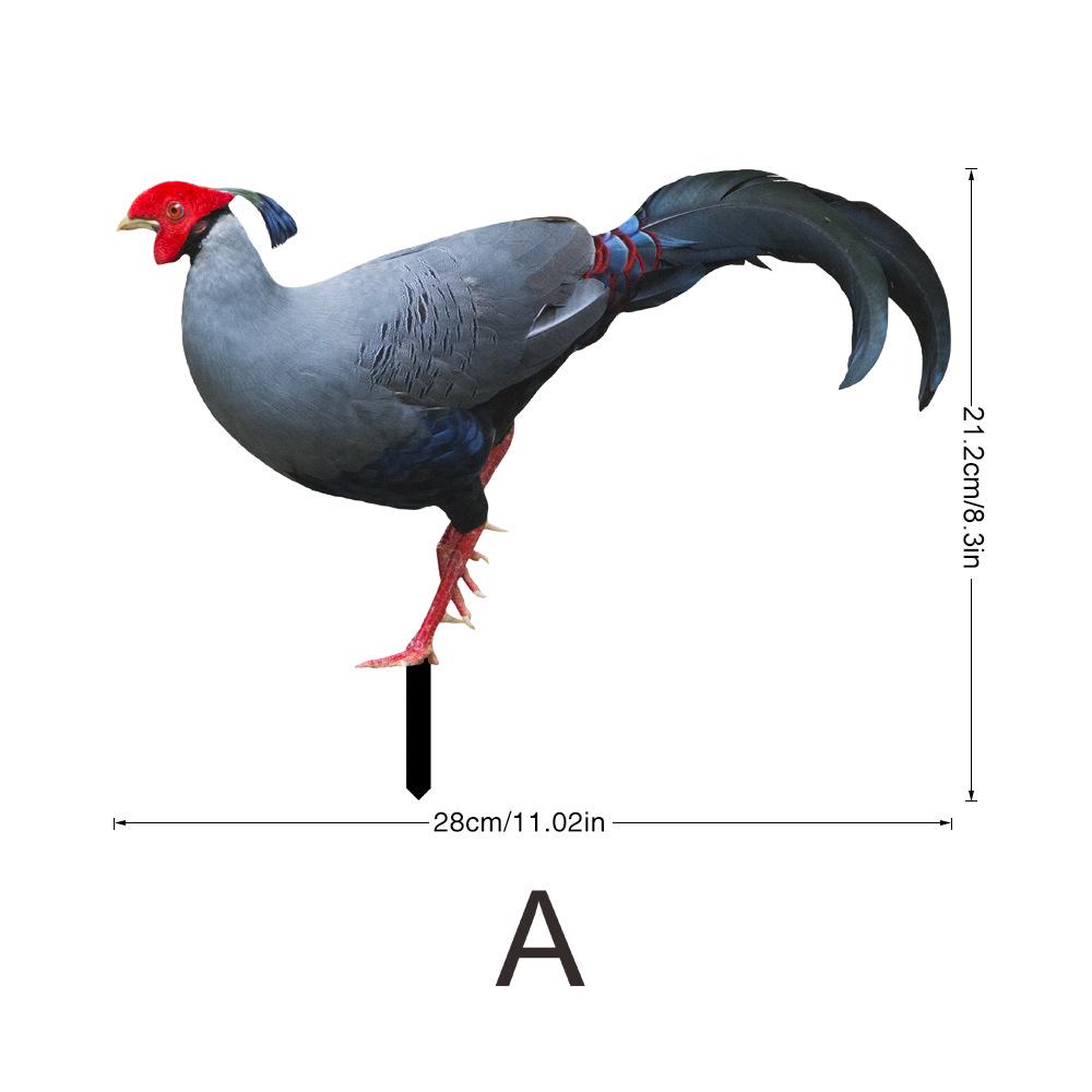 YKLU069-256 3D Rooster, Hen, Duck & Pig Outdoor Garden Decoration Plug