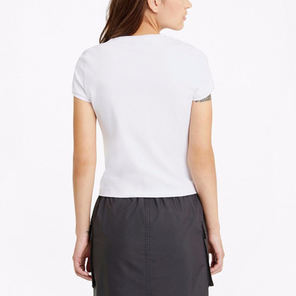 Puma Classics Breathable Casual Sports Crew Neck Short Sleeve T-Shirt Women Tops White 532562-02