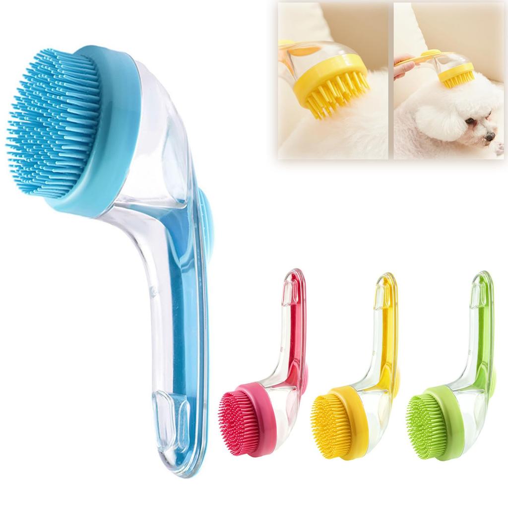 1/4PCS Silicone Massager Shower Bathing Brush Pet Bathing Brush Long Handle Clean Tools Comb Dog Cat Cleaning Grooming Supplies