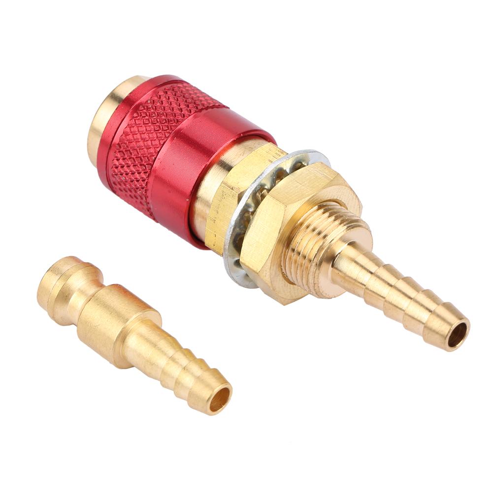 M6 Gas & Water Quick Connector for MIG TIG Welder Torch Fitting For Welding Torch Red