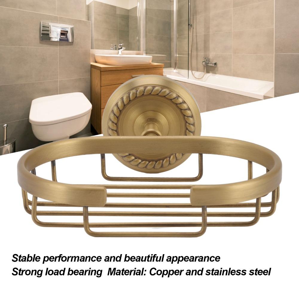 Antique Gold Soap Holder Wall Mounted Soap Rack Durable Soap Dish Space Saving
