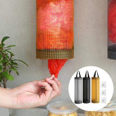 Grocery Bag Holder Plastic Bag Dispenser Transparent Mesh Design Large Capacity Grocery