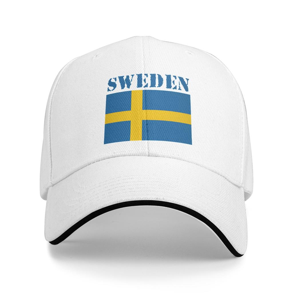 Custom Sweden Flag Baseball Cap Unisex Women Adjustable Dad Hat Outdoor Snapback Caps