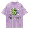 Women's T-Shirt Summer Digital Five Print Oversized Washed Neutral Short Sleeve Casual Trend Funny Top