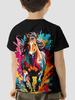 Children's Boy's Clothing Design Horse Riding T-shirty Korean Children's Clothes 2024 Kids Spring Clothes Child T-shirt Top Boys