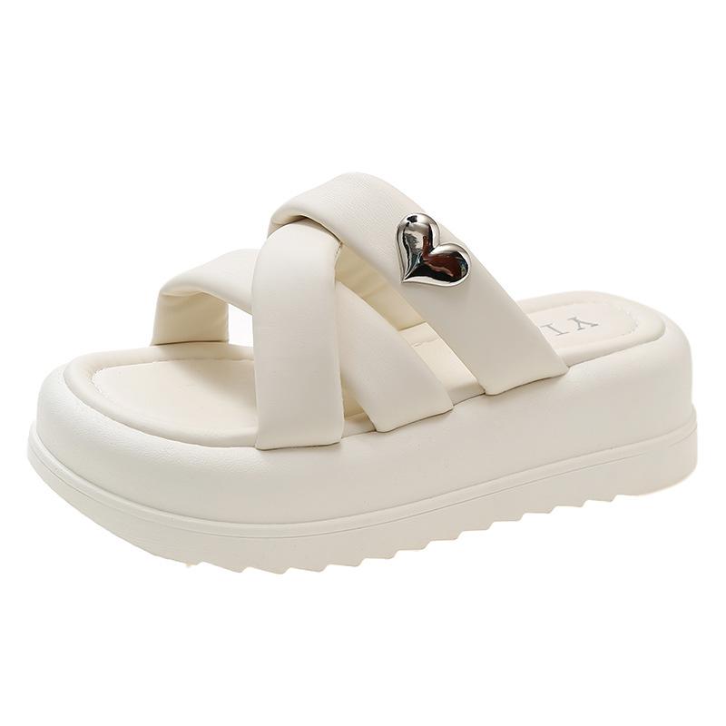 

Comemore 2024 Летние новые тапочки на толстой подошве Женская обувь Повседневная верхняя одежда Сандалии Тапочки Удобная женская обувь Шлепанцы 35 бежевый