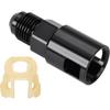 6AN Male to 3/8" SAE Quick Disconnect Female Push On EFI Fuel Fitting Adapter Aluminum Black