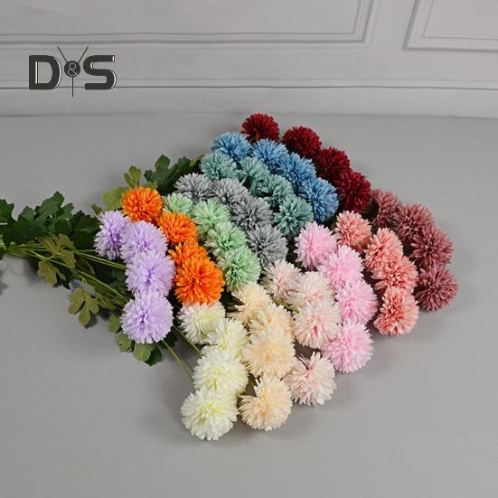 Simulation Blume Zarte DIY 4 Köpfe Künstliche Wohnkultur Gefälschte Ball Chrysantheme