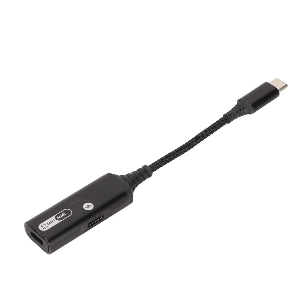 Dualer Typ-C-Kopfhöreradapter unterstützt 60W PD QC Schnelllade-Gerät USB-C-Kopfhörerbuchsen-Adapter für Kopfhörer