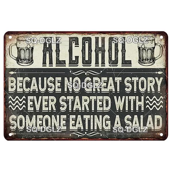 Vintage Metal Tin Sign Wall Decor Pub Bar Beer Retro Plaque Poster Wall Art Home Decor