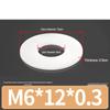 Rondella Piana Isolante in Gomma Nylon Plastica Ultra-Sottile, M3-M24