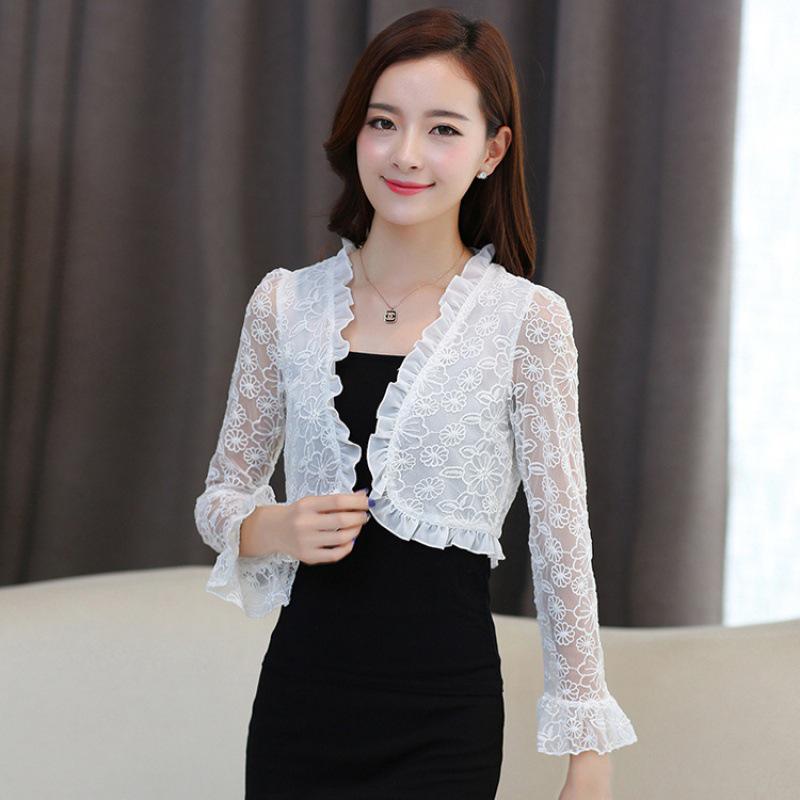 

Ultra-thin Lace Bolero Shawl: Women s Long Sleeve Sun Protection and Air Conditioning Shirt for Spring and Summer. M (90-100 jin)