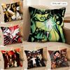 K-Kmfdm Band Cool Cushion Cover Silky Short Plush Invisible Zipper Dustproof Sofa Pillow Case For Home Decor