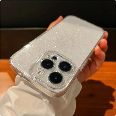 Luxury Bling Glitter Clear Case For iPhone 15 14 13 12 11 Pro Max 14 15 Plus Soft Transparent Silicone Bumper Cover