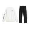Fashion Letter Print Trendy Loose Versatile Round Neck Pullover Long Sleeve Casual Sports Suit Unisex Suit AWDUC45-1+AKL81-1
