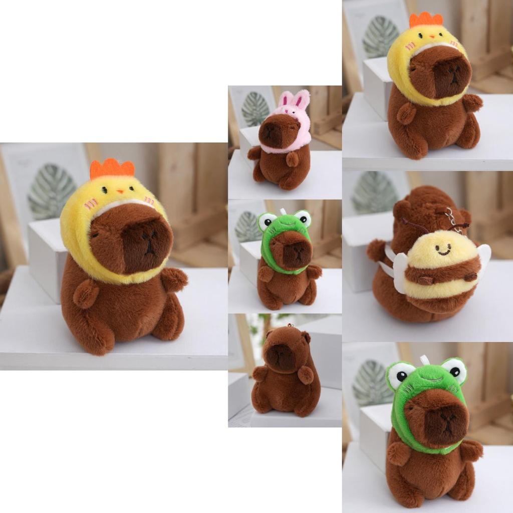 Adorable Capybara Plush Keychain Cute Cartoon Doll With Premium Pp Cotton Filling For Accessories