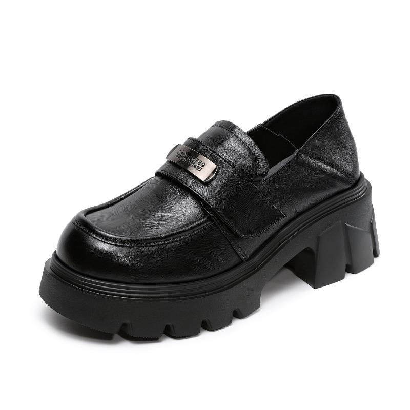 Anti-slip Thick-soled Women's Luxury Casual Leather Shoes